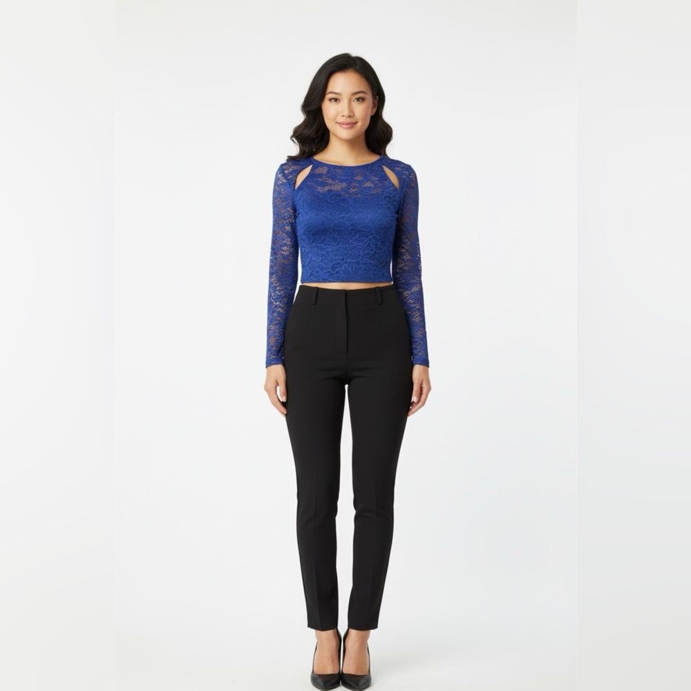 Guess Royal Blue Lace Top